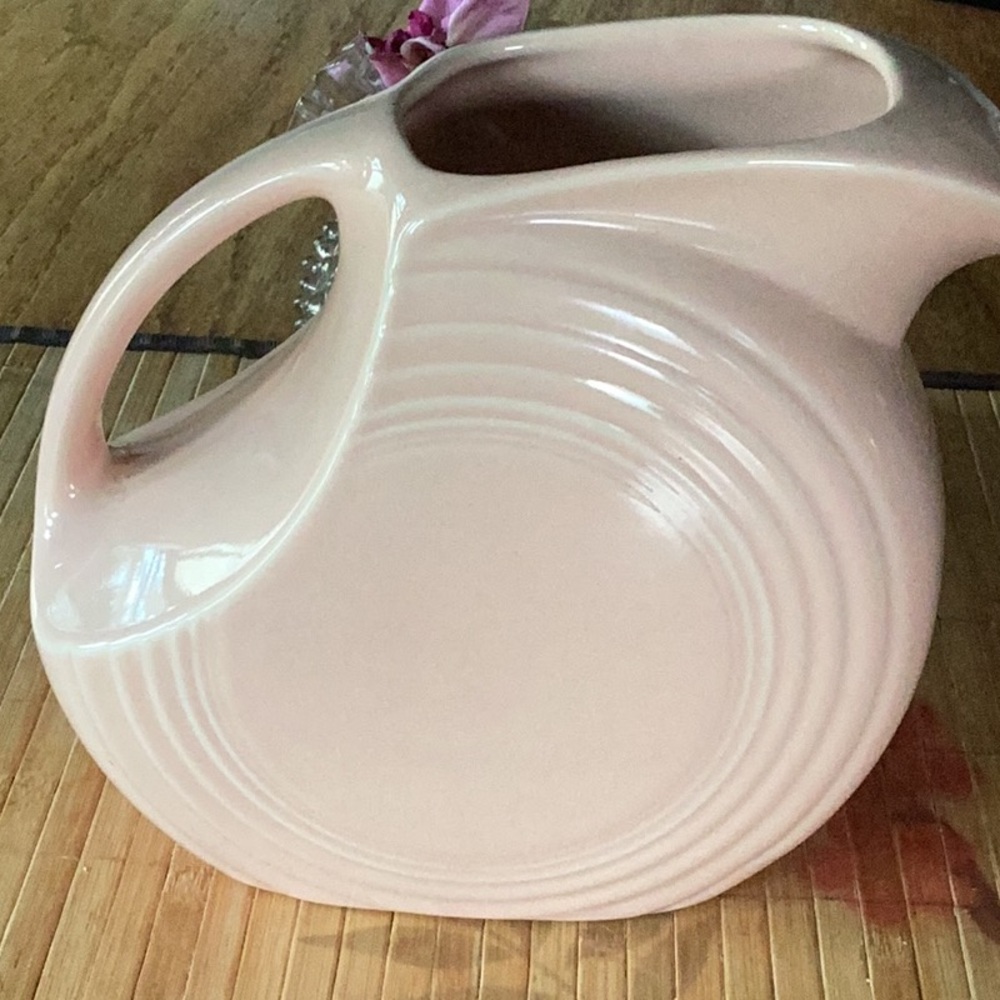 Fiesta ware Peach Ceramic Pitcher - Picture 2 of 5